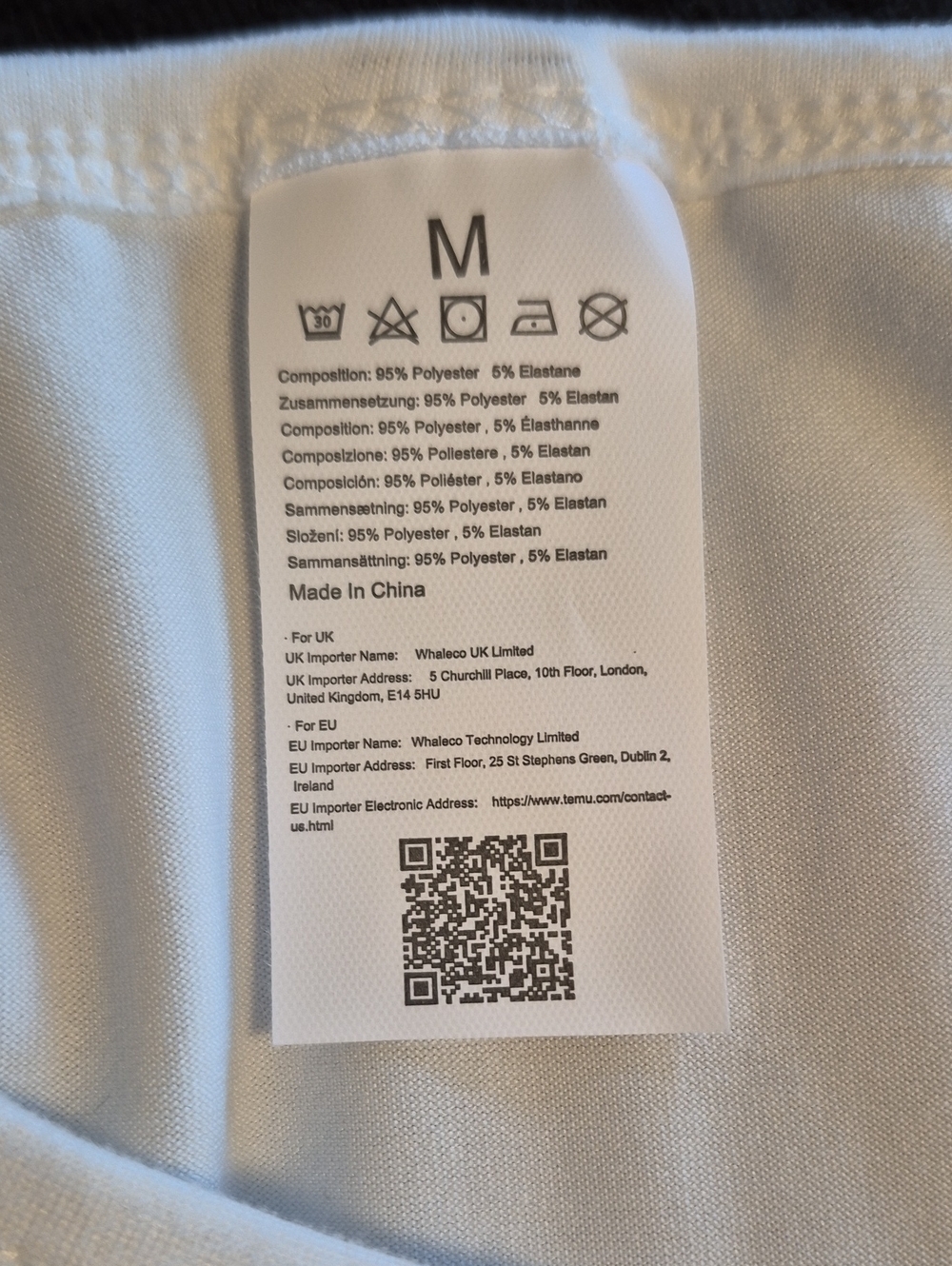 NWOT White 'Rome Italy' V-Neck Graphic Tee - M - Picture 5 of 6